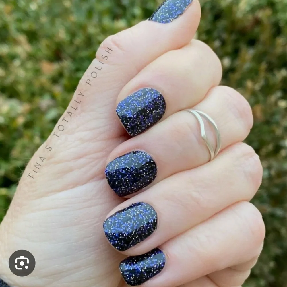 *Retired* Color Street: Living the Gleam | Black Glitter Purple Party Halloween